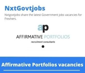 Affirmative Portfolios Foreman Vacancies In Cape Town 2022