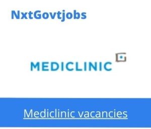 Mediclinic George Hospital Professional Nurse Critical Care Vacancies in George 2023