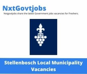 Stellenbosch Municipality Senior Superintendent Water & Wastewater Services Vacancies in Cape Town – Deadline 18 Sep 2023